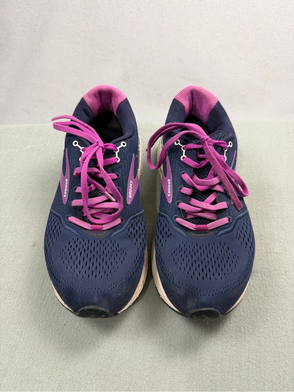 Brooks Ariel Running Shoes Women’s Size 9 Extra Wide 2E Navy Pink Sneakers
